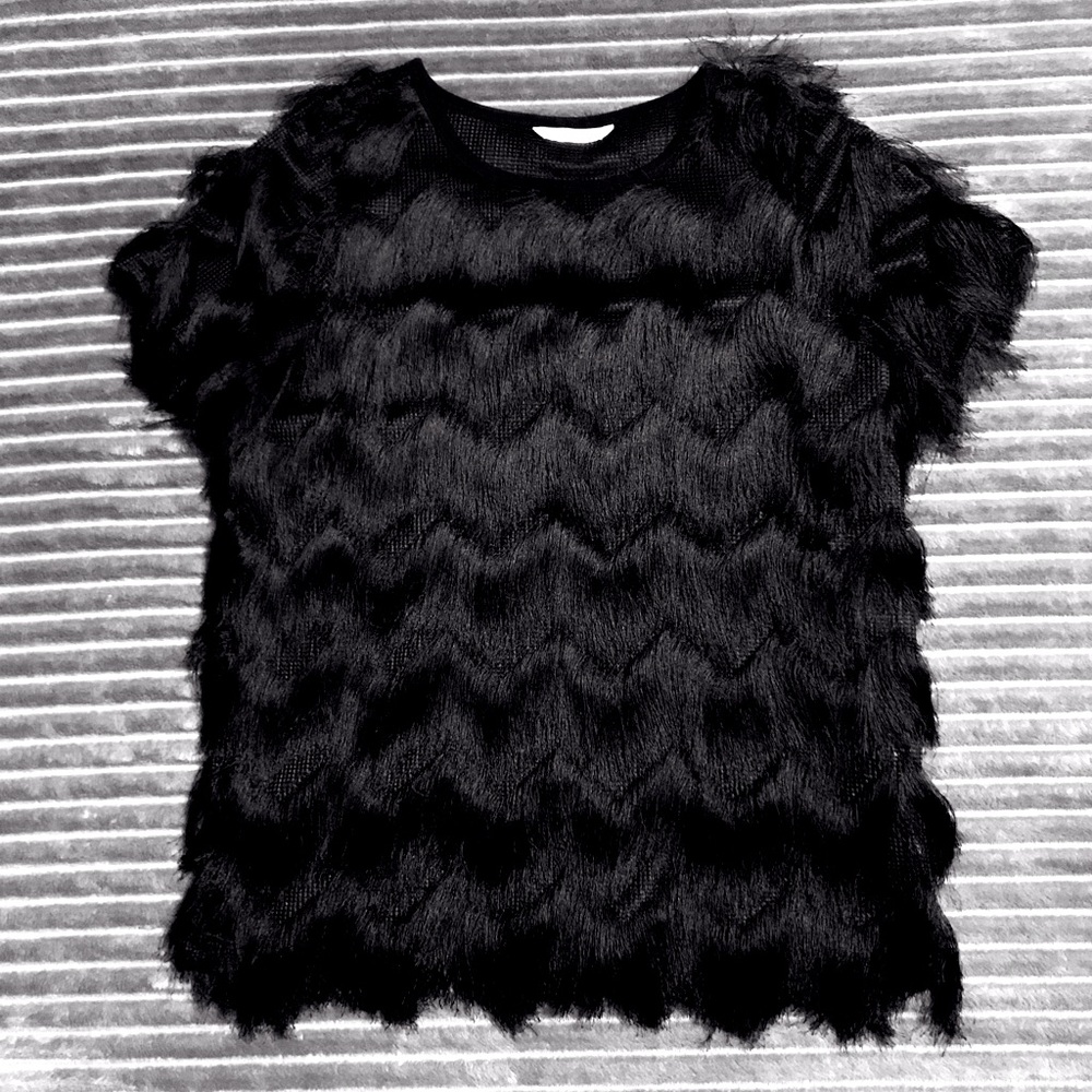 H&M Black fringe top